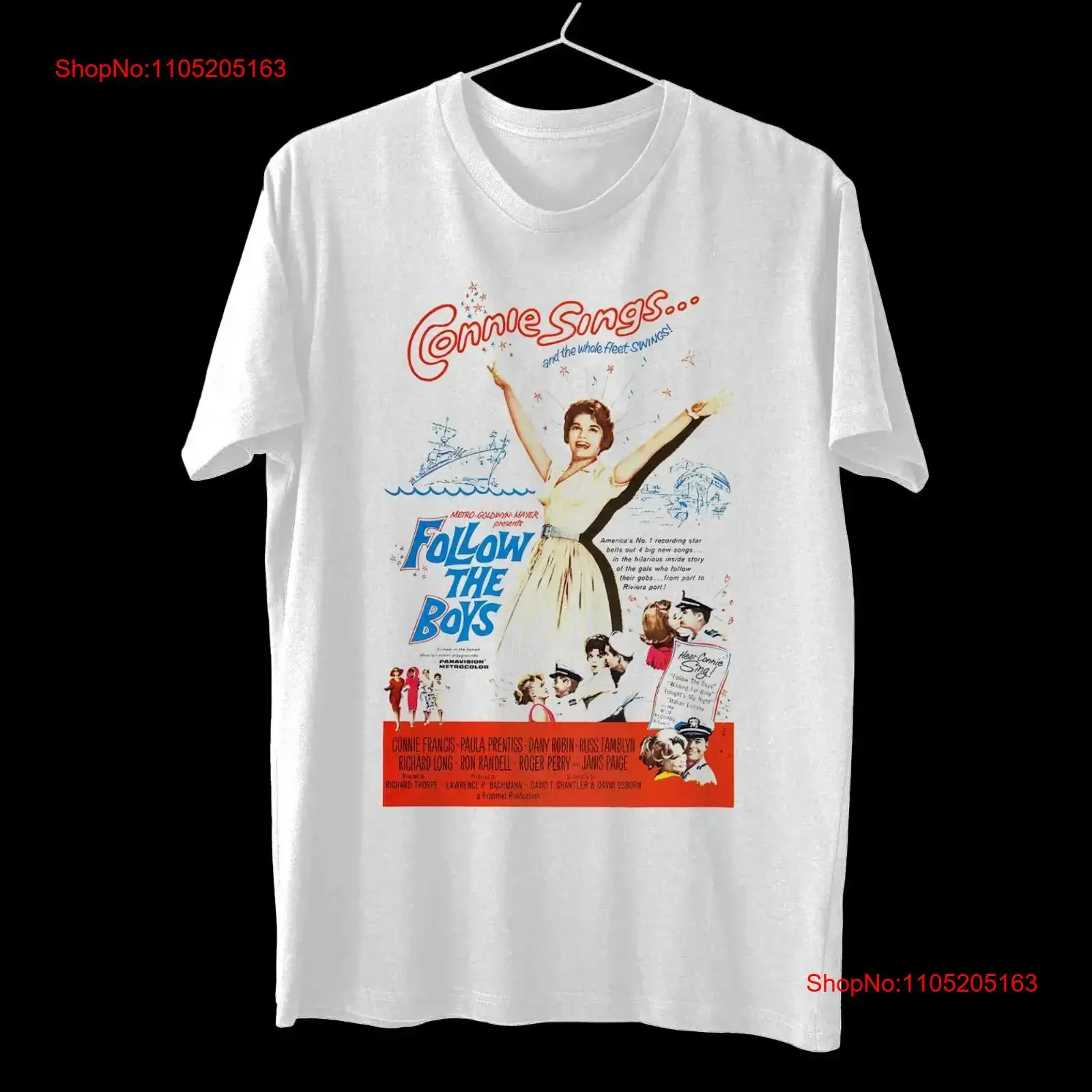 Camiseta clásica Connie Francis Album de algodón para hombre S 235XL 20D172 vintage lavada cómoda ropa de calle Unisex gráfico versátil