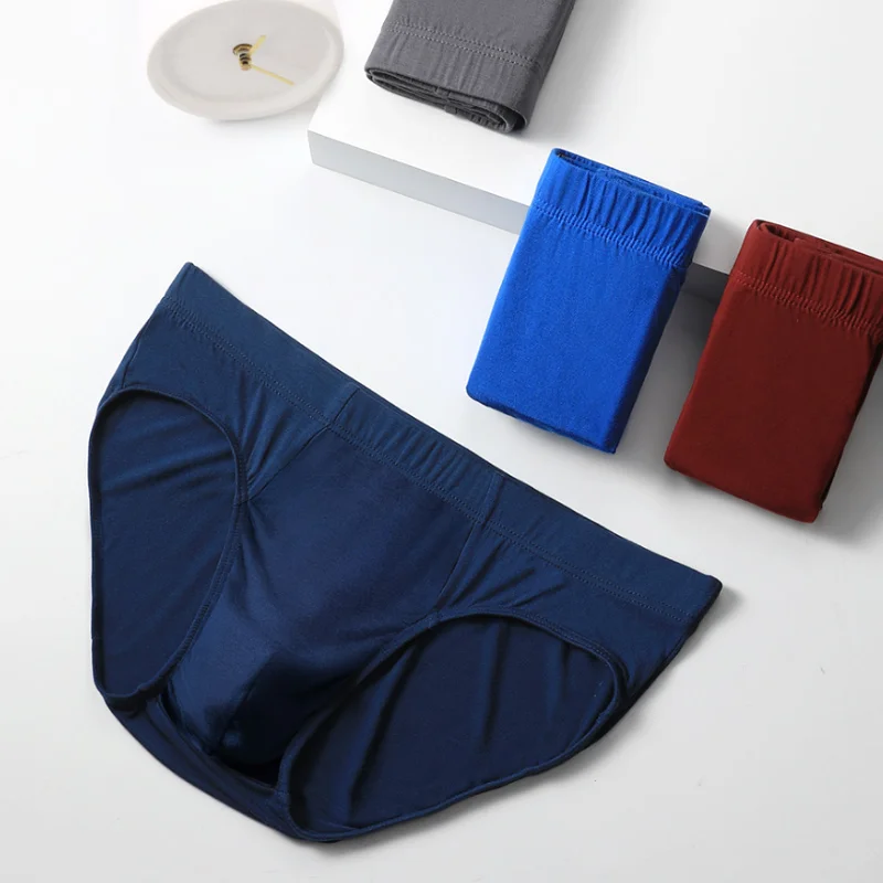 3-Pack of Men's Briefs Plus Size Underwear Men's Summer Thin Pants Youth Sex Men's Comfortable and Breathable Shorts