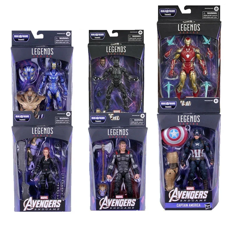 

Original Hasbro Marvel Legends Avengers Black Panther Widow Iron Man Captain America Thor Action Figures Models Toys