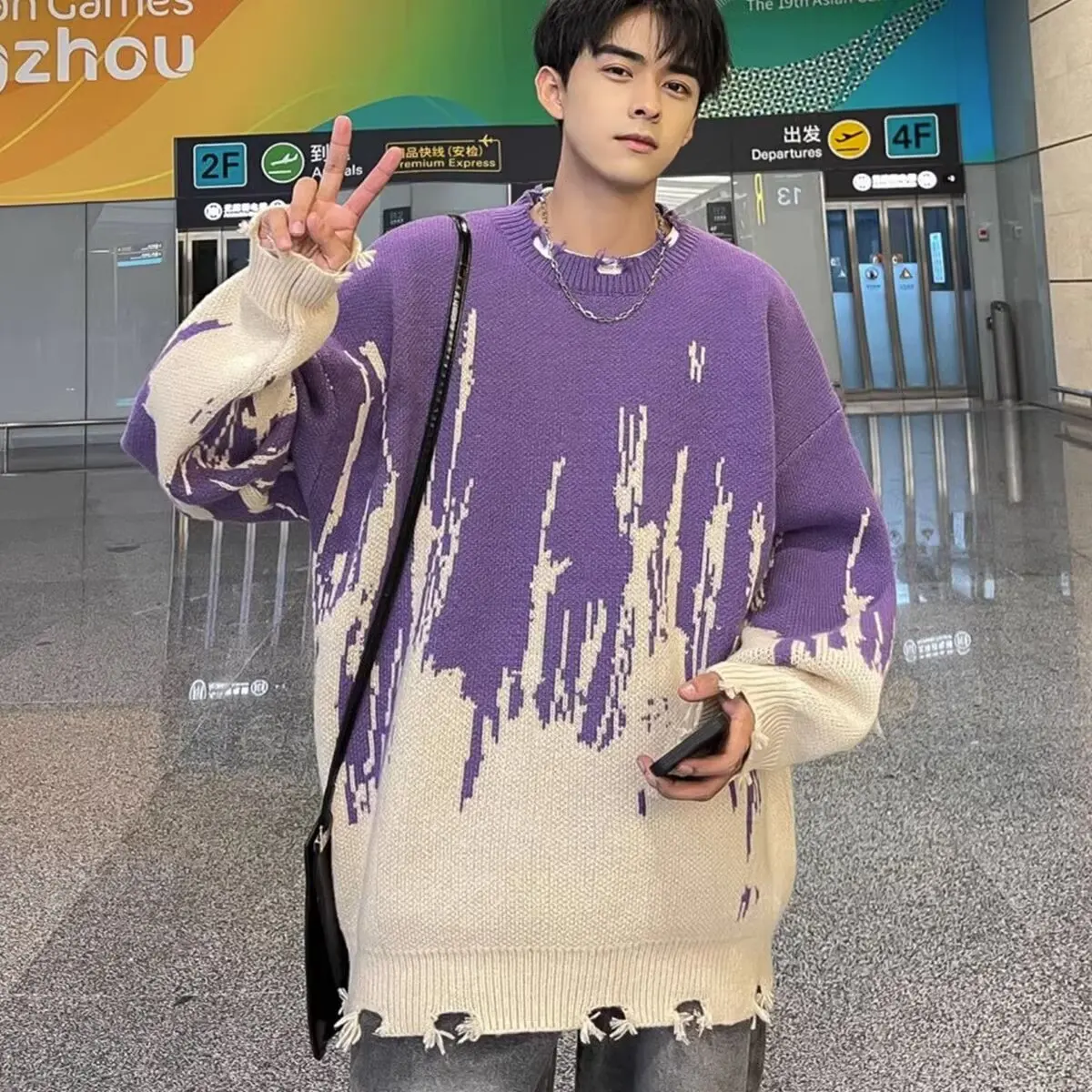 トレンディな日本のファッション、新しい長袖セーター、原宿アーティスティックファッション、シンプルな気質、怠惰で多用途なインスタイル