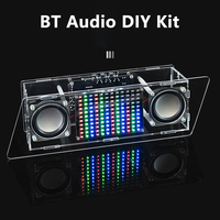 DC5V Dual Channel Amplifier Kit LED Bluetooth Speaker DIY Kit Music Spectrum Rhythm Light Audio DIY Electronic Kits