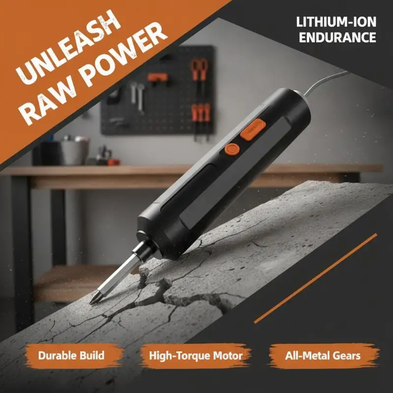 Electric Screwdriver Battery Rechargeable Cordless Screwdriver Powerful Impact