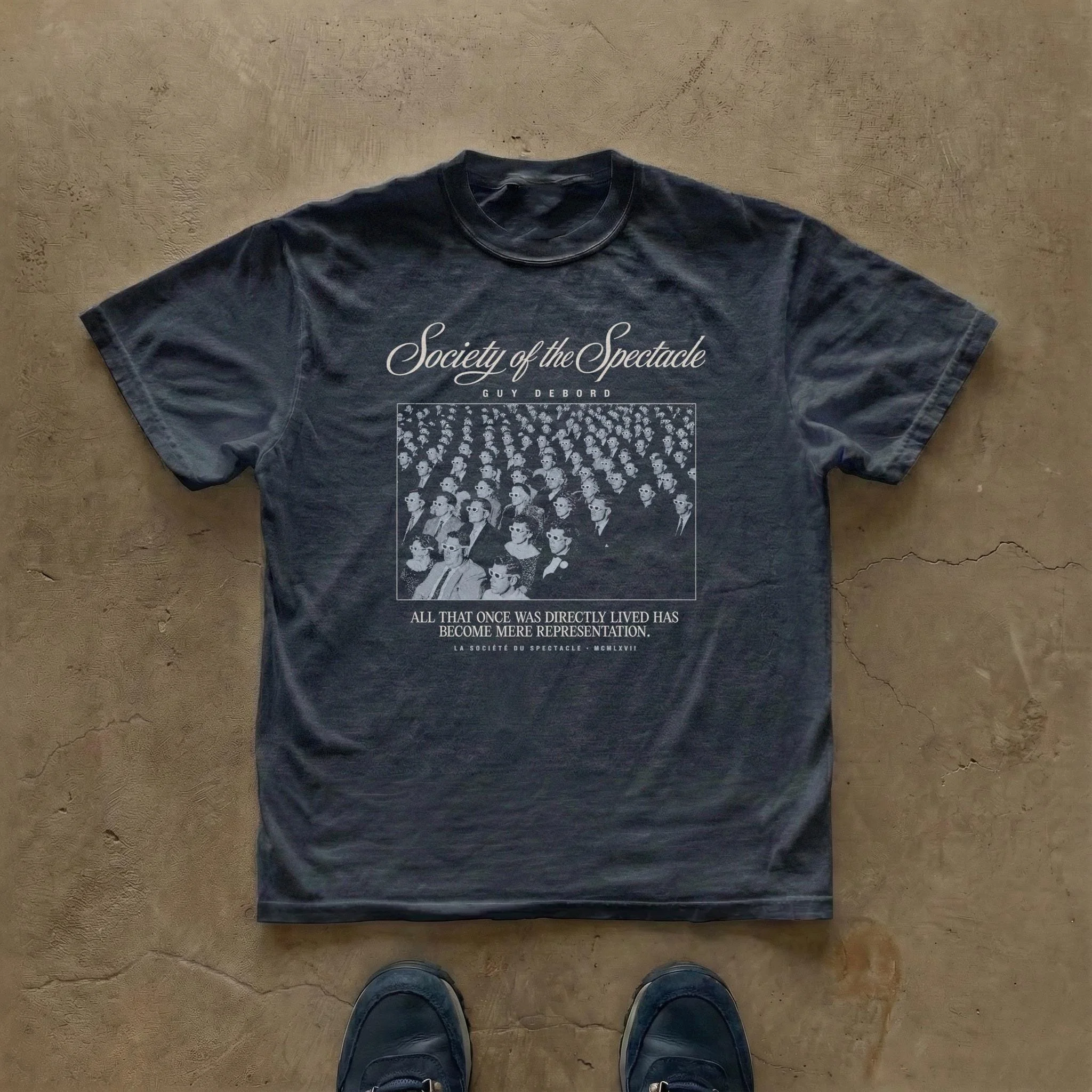 The Society of The Spectacle Guy Debord Philosophy Graphic T-Shirt Cotton Men Women Streetwear Tee