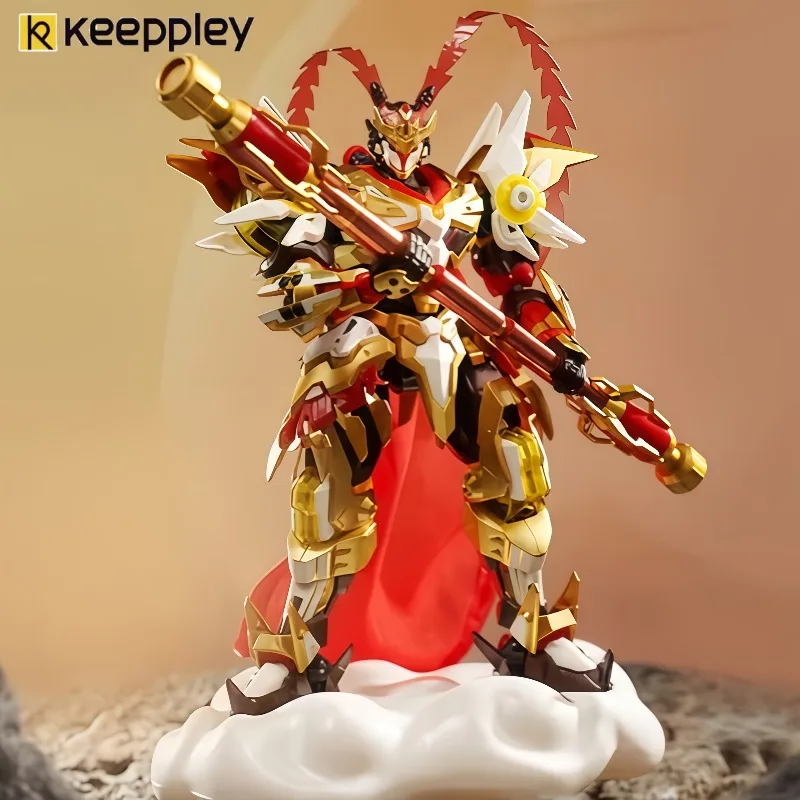 Keeppley Fliegendes Auto Sun Wukong Großer Weise, der dem Himmel entspricht Serie Bausteine Spielzeug Sammlermodelle Ornamente Feiertagsgeschenke