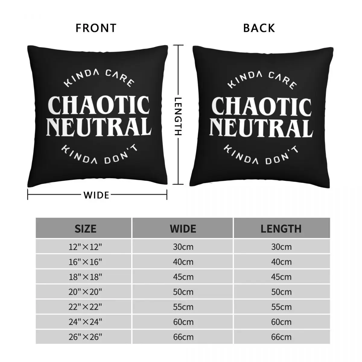 Chaotic Neutral Square Pillowcase Polyester Linen Velvet Creative Zip Decor Throw Pillow Case Home Cushion Cover