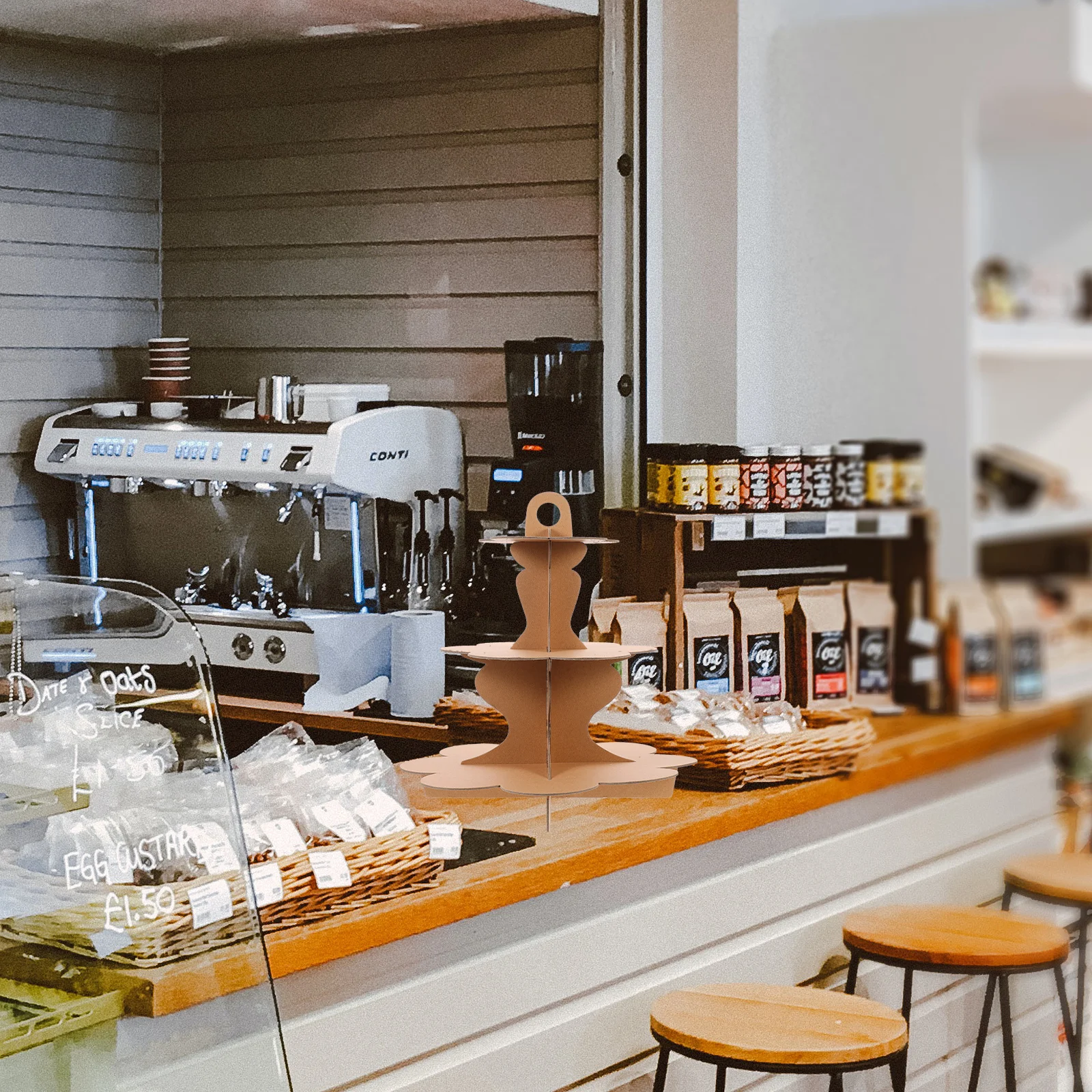 

1Pcs Kraft Paper Cake Stand 3 Tier Dessert Display for Wedding Birthday Party Cupcake Snack Stand Cake Storage Rack