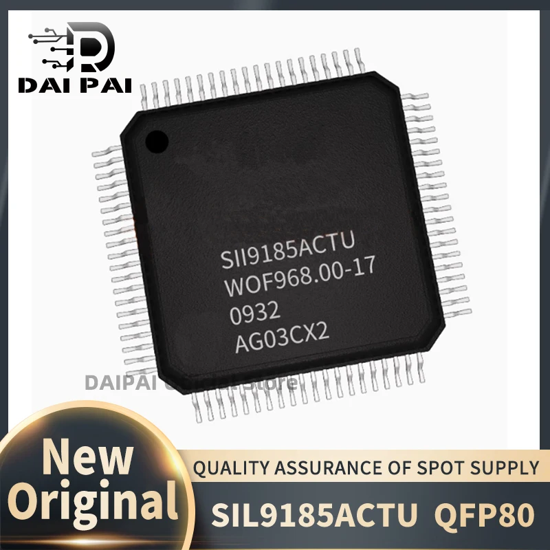 (10Pcs/Lot) 100% New original SIL9185ACTU Sil9185ACTU  Si19185ACTU 9185 QFP-80 Chipset