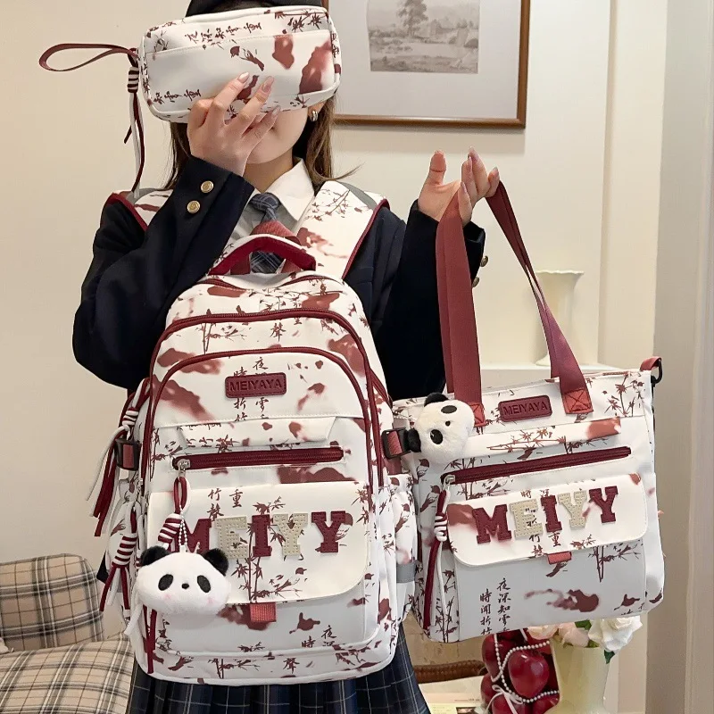 School Backpacks 2026 Unisex Junior High Backpack Spine Protection Burden Reduction School Bag Middle School Stylish Backpacks