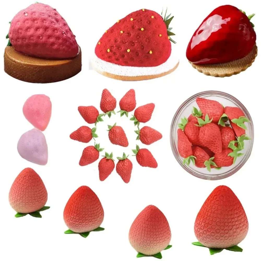 Raspberries Mousse Cake Mold Strawberry Banana Silicone Molds for Baking Pudding Dessert Chocolate Fruit Cake Decorating Tools view 6