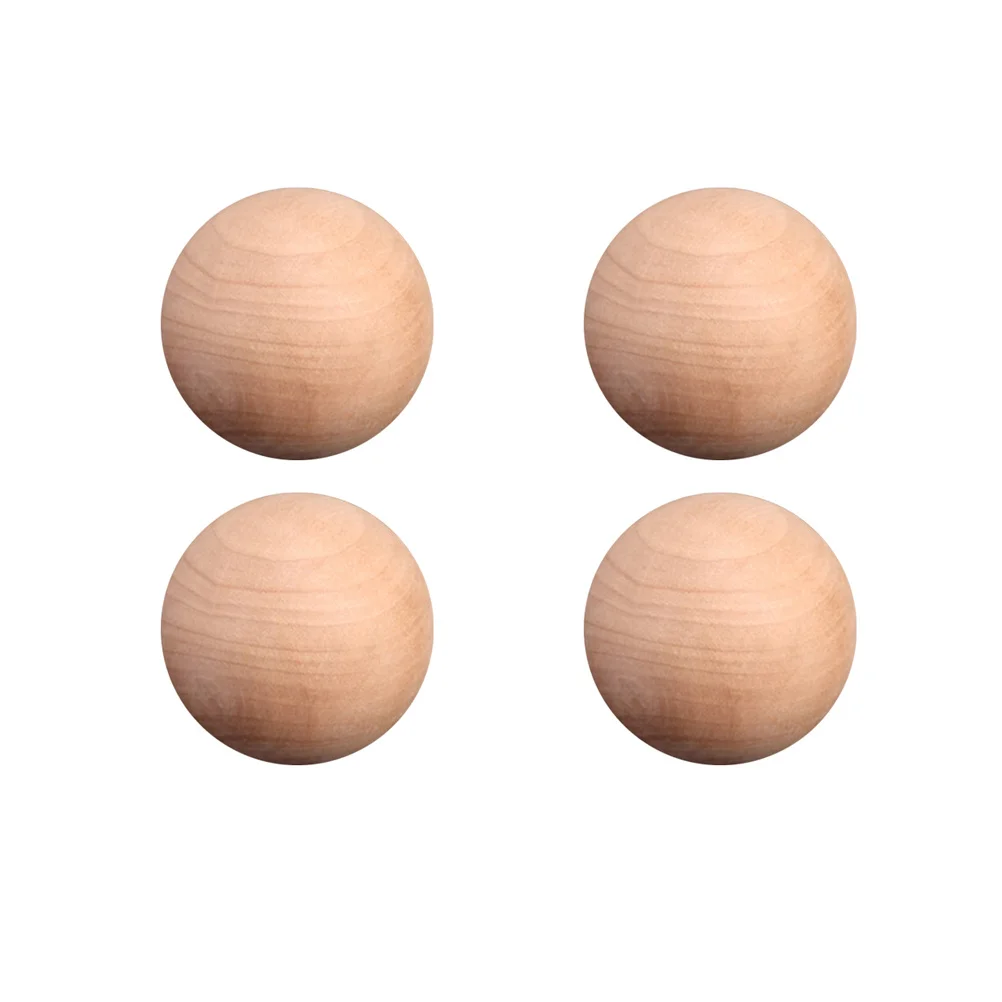 

5pcs 4Cm Wooden Balls Smooth Surface Diy Craft Supplies For Photo Props Party Home Decor Diy Wood Ball Solid Round Ball For