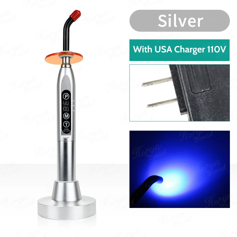 LED Draadloze Tandheelkundige Curing Light Lamp Machine Tandheelkunde Polymeriseren Hars Cure 5 s/3mm Lamp Licht Uitgeharde Tandheelkundige Orthodontie