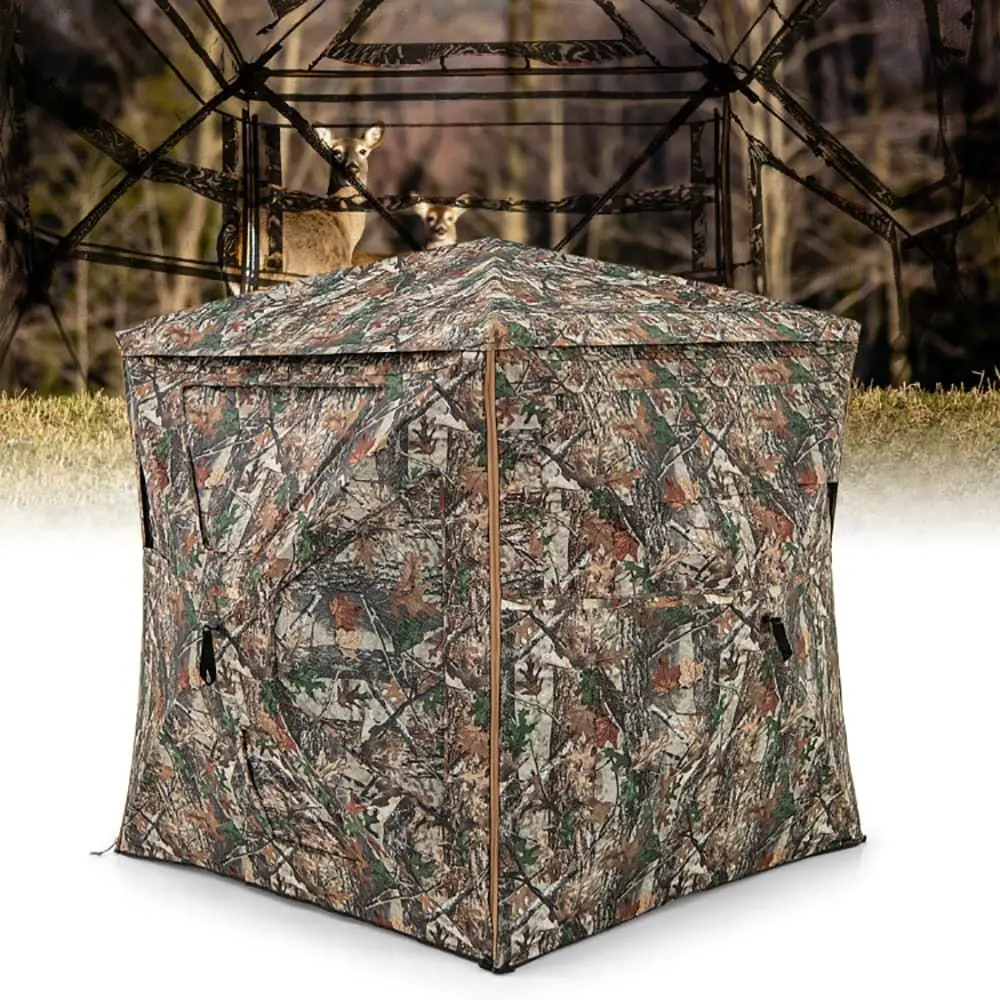 5-in-1 Detachable Hunting Blind, for 2-3 People with Skylight, Outdoor Camouflage Shelter, 1 Piece view 2