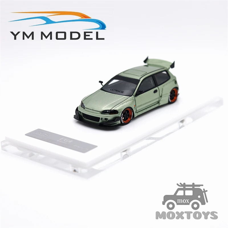

YM model 1:64 Civic EG4 K20 Pandem Metallic green limited399 Resin Model Car