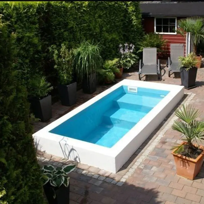 Customized Family Resort Small Piscine Pool Supplies Plunge Pool Equipment Outdoor Fiberglass in Ground Swimming Pool