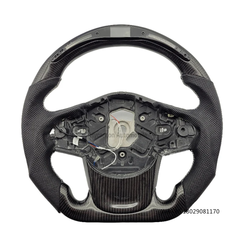 

Customized New Products Perforated Leather Carbon Fiber Led Steering Wheel for Toyota Supra Car Steering Wheel