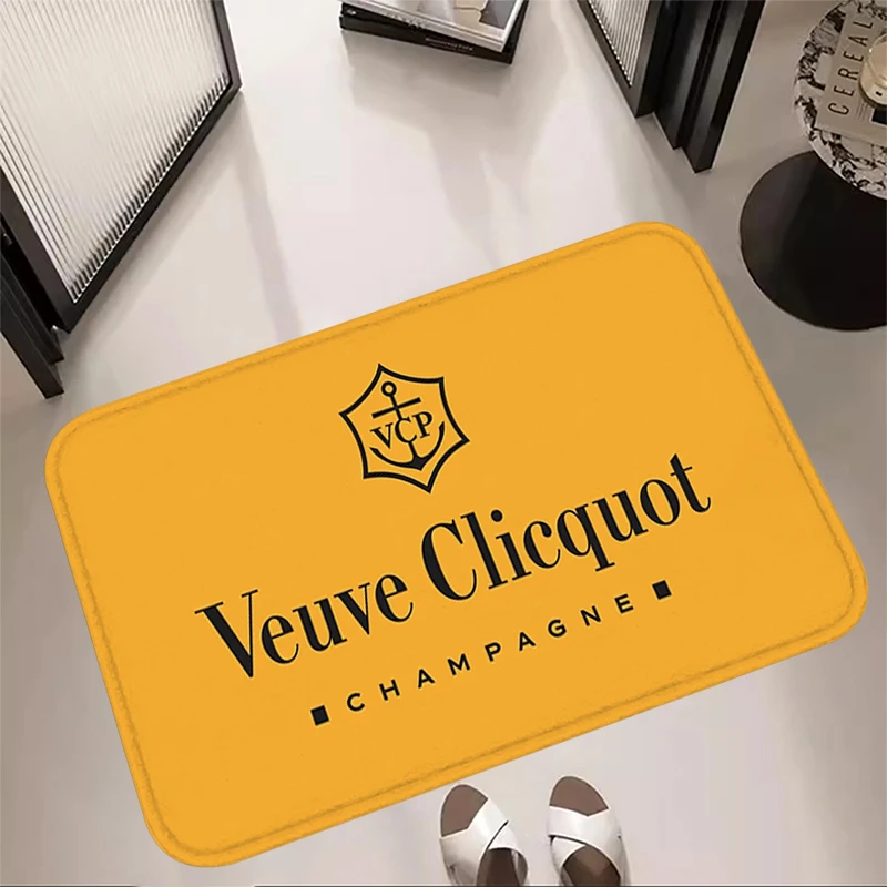 Entrance Doormat Living Room V-Veuve Clicquot Rugs Foot Carpets Doormats Floor Matst Anti Slip Bathroom Mat Home Kitchen Hallway