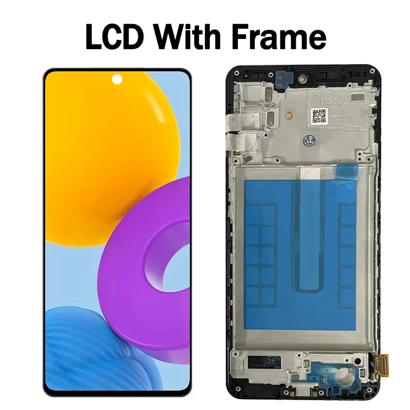 Super AMOLED for Samsung M52 5G M526B M526B/DS Lcd Display Digital Touch Screen M52 5G Display with Frame Replacement