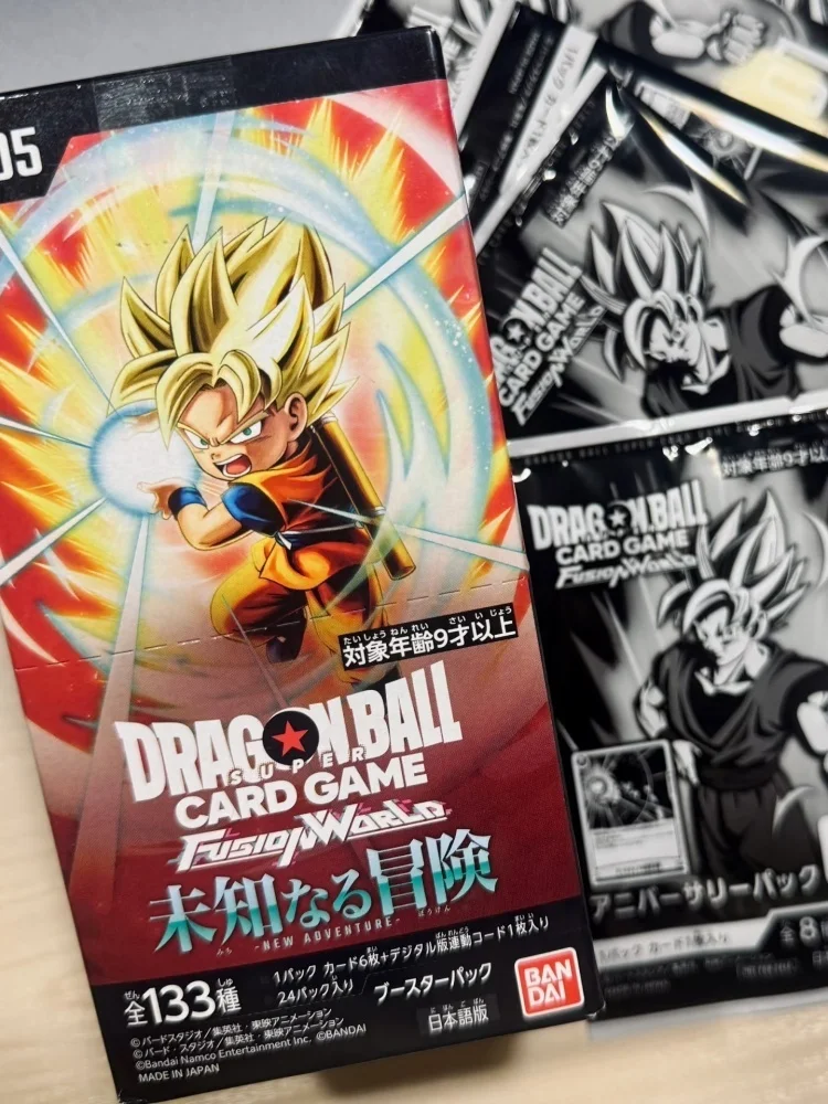 Bandai Dragon Ball TCG coleção cartão FUSIONWORLD versão japonesa FS01 FS02 FB03 FB04 FB05 FB07 FB08 brinquedo presentes de Natal