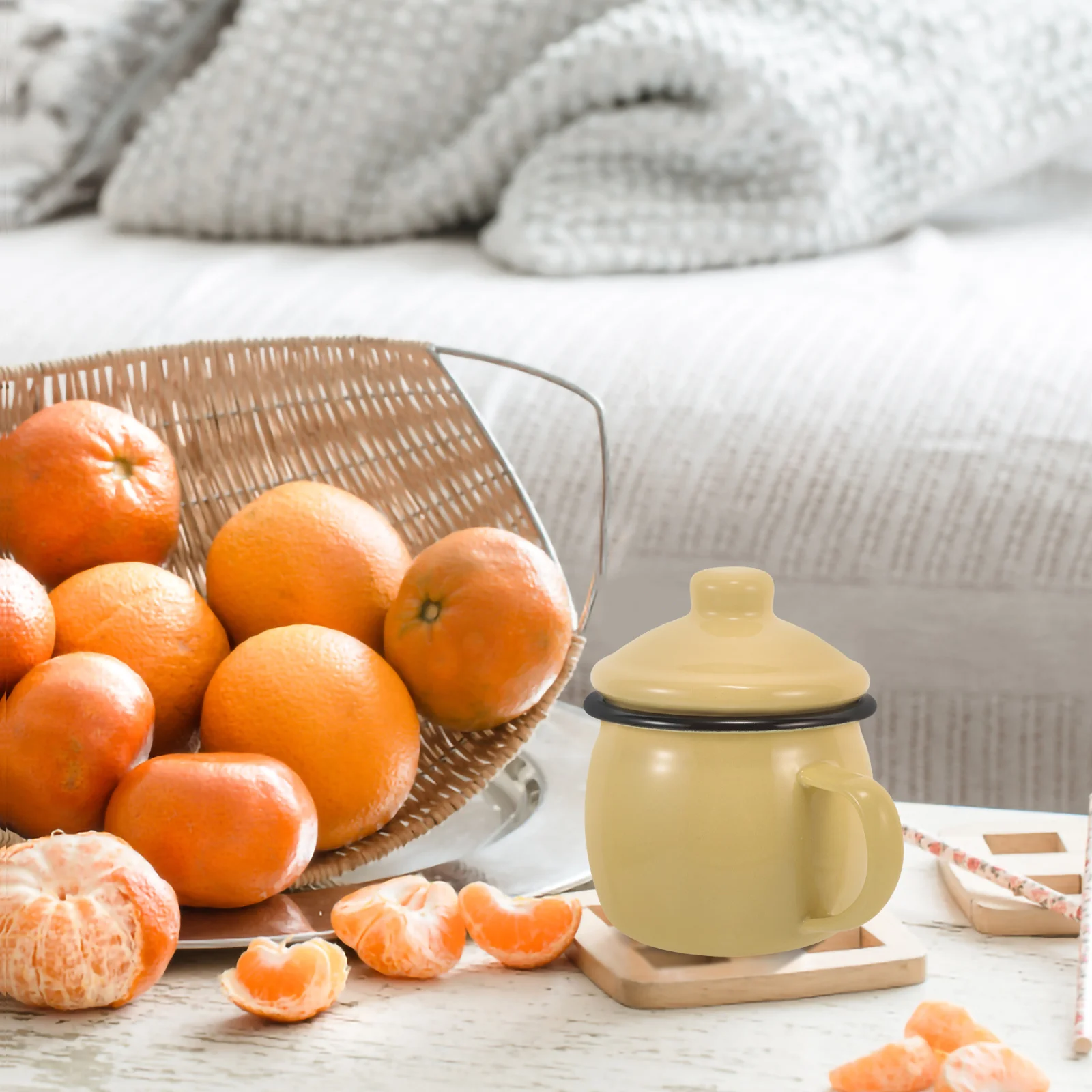 

Ergonomic Enamel Mug Fashionable Design for Home Office Cafe Practical and Reliable Water Cup Enamel Mug Mugs Vintage Cups