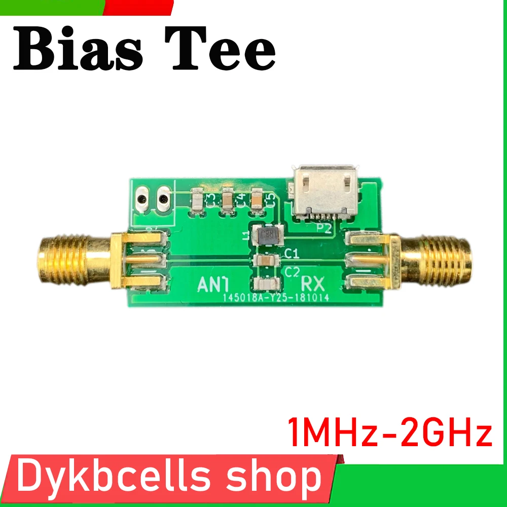 1M -2000Mhz Bias-T RF Biaser Bias Tee Coaxial Feed Active Antenna SDR 1.5G GPS DC Blocker FOR Ham Radio Amplifier