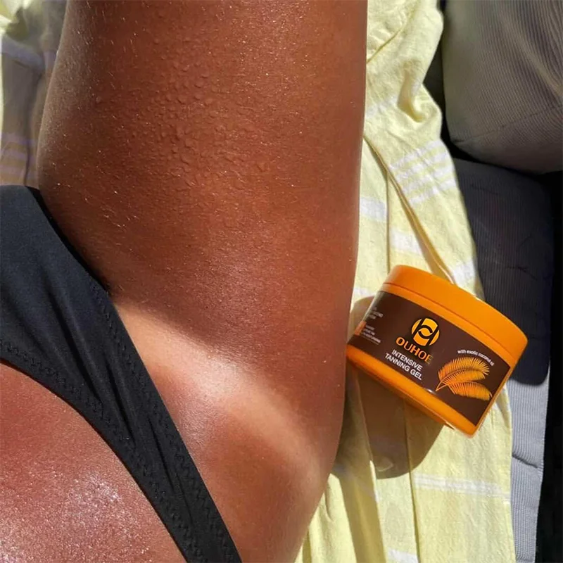 Gel de bronceado Natural de 150g, crema de acelerador de bronceado al aire libre, bronceado oscuro, reparación de larga duración, hidratante para el cuidado de la piel del rostro y el cuerpo