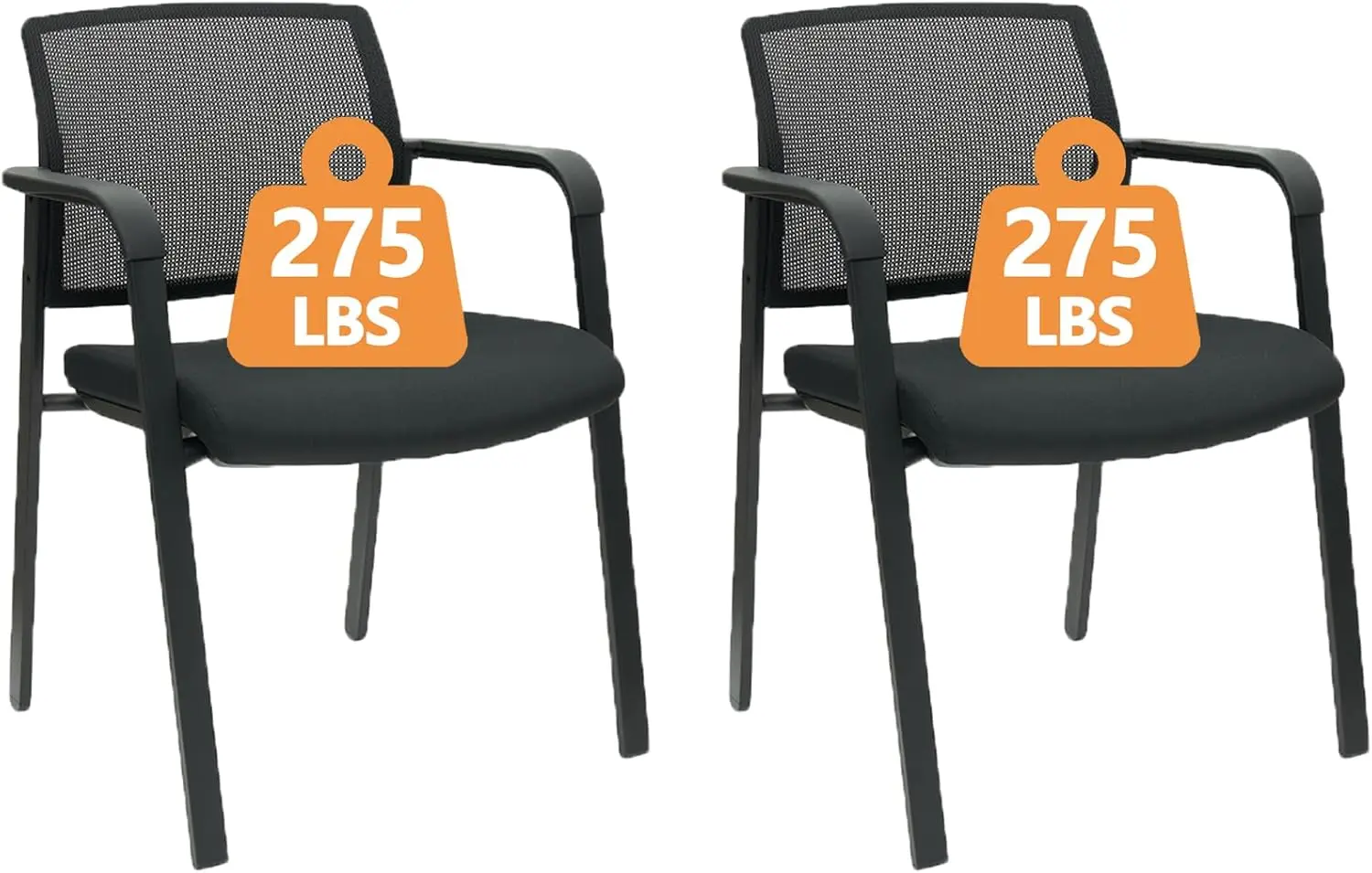 

Guest Reception Stacking Office Chairs With Arm, Mesh Ba Waiting Room Chair With Upholstered Fabric Seat And Ergonomic Lumbar
