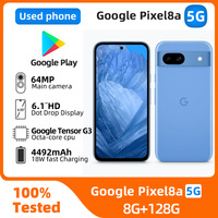 Google Pixel 8a  Android 5G 128GB ROM 8GB RAM 6.1inch OLED NFC Google Tensor G3 Octa Core Pixel8A Original Used Phone