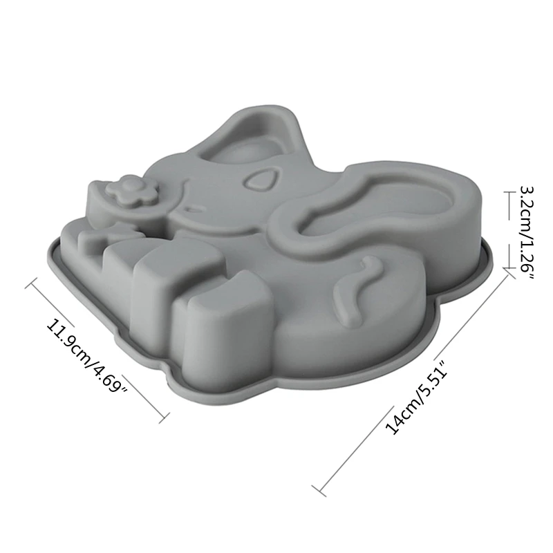 367A Elephant Silicone Mold Owl and for Frog Cupcake Fondant Molds DIY Cake Decorating Tool Candy Chocolate Gumpaste image 6