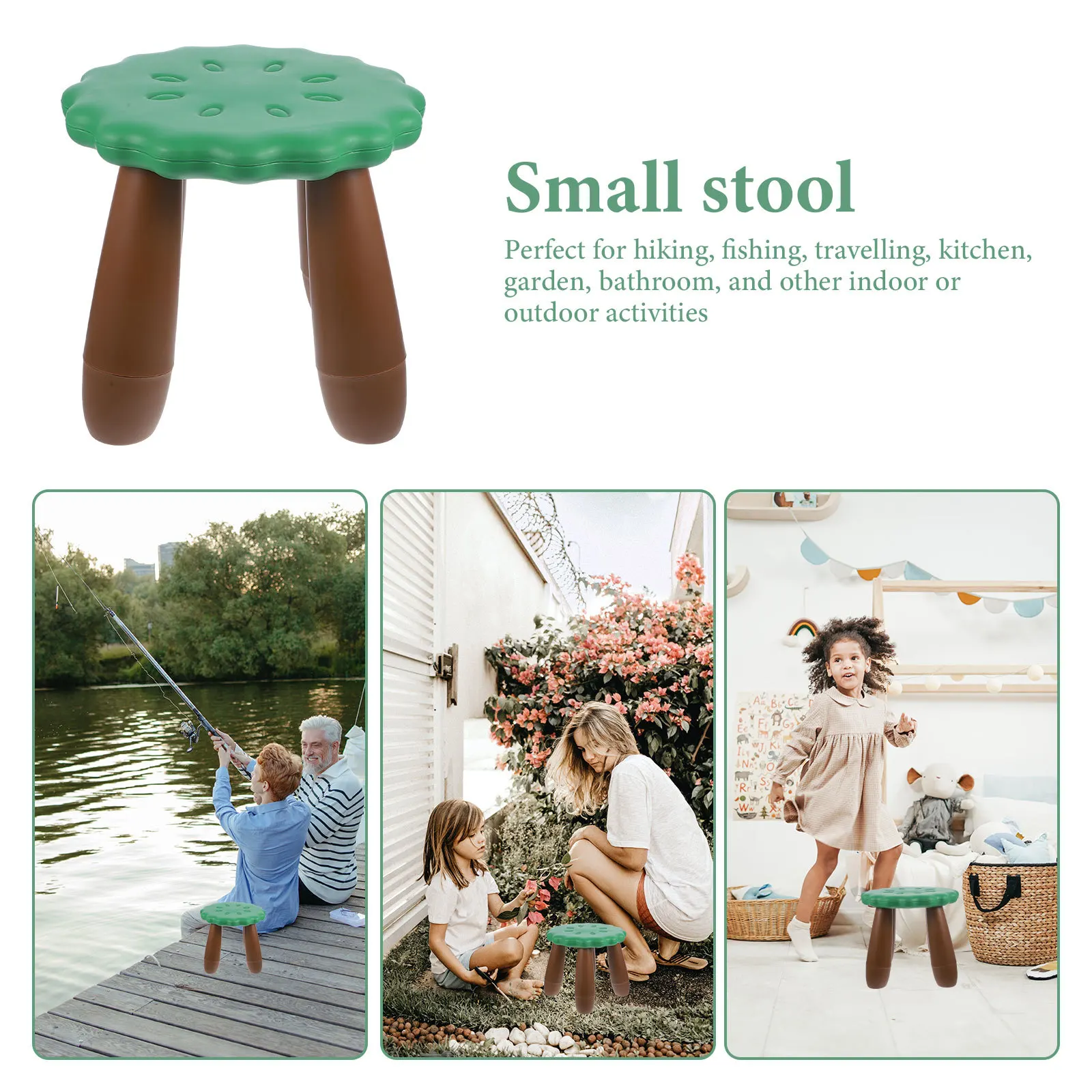 مقعد بلاستيكي غير قابل للانزلاق للحمام المنزلي والمطبخ خفيف الوزن ومدمج ومثالي هدية الانتقال لمنزل جديد في الداخل #2