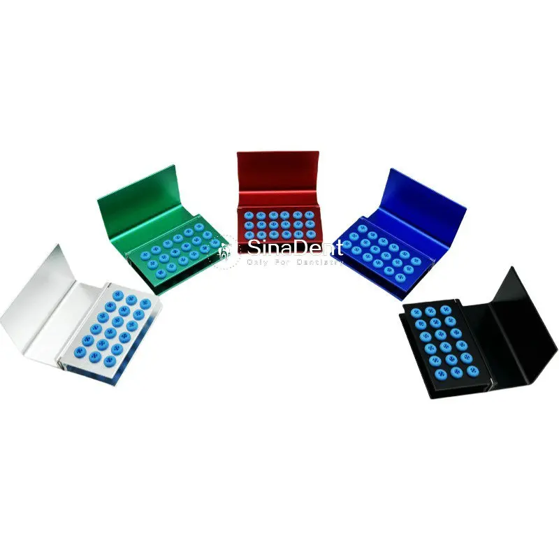 

1 шт., силиконовый держатель для боров, 18 отверстий для боров, сверл, насадки для скалера, автоклавируемый алюминиевый стоматологический лоток, стоматологические органайзеры