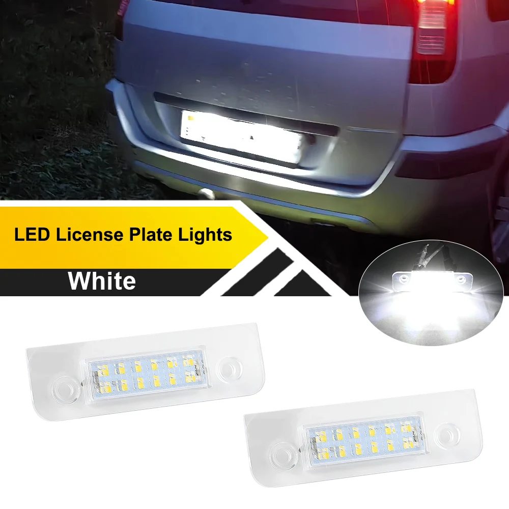 2/10PC 12V LED Number Plate Lamp White License Plate Light Assembly For Ford Fiesta Fusion 2001.11-up Mondeo MK2 1996.08-2000.09