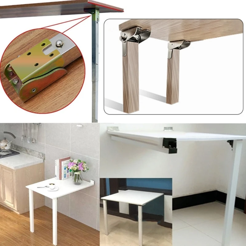 Stainless Steel 90 Degree Folding Shelf-Hinge Bracket Folding Hinge Support Wall-Mounted Shelf-Bracket Dropship image 5