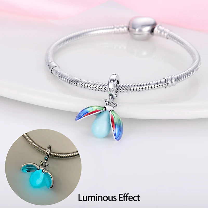 100% 925 Sterling Silver Color Change Star Butterfly Firefly Sea Turtle Charm Fit Pandora Original Braceket Diy Jewelry Making