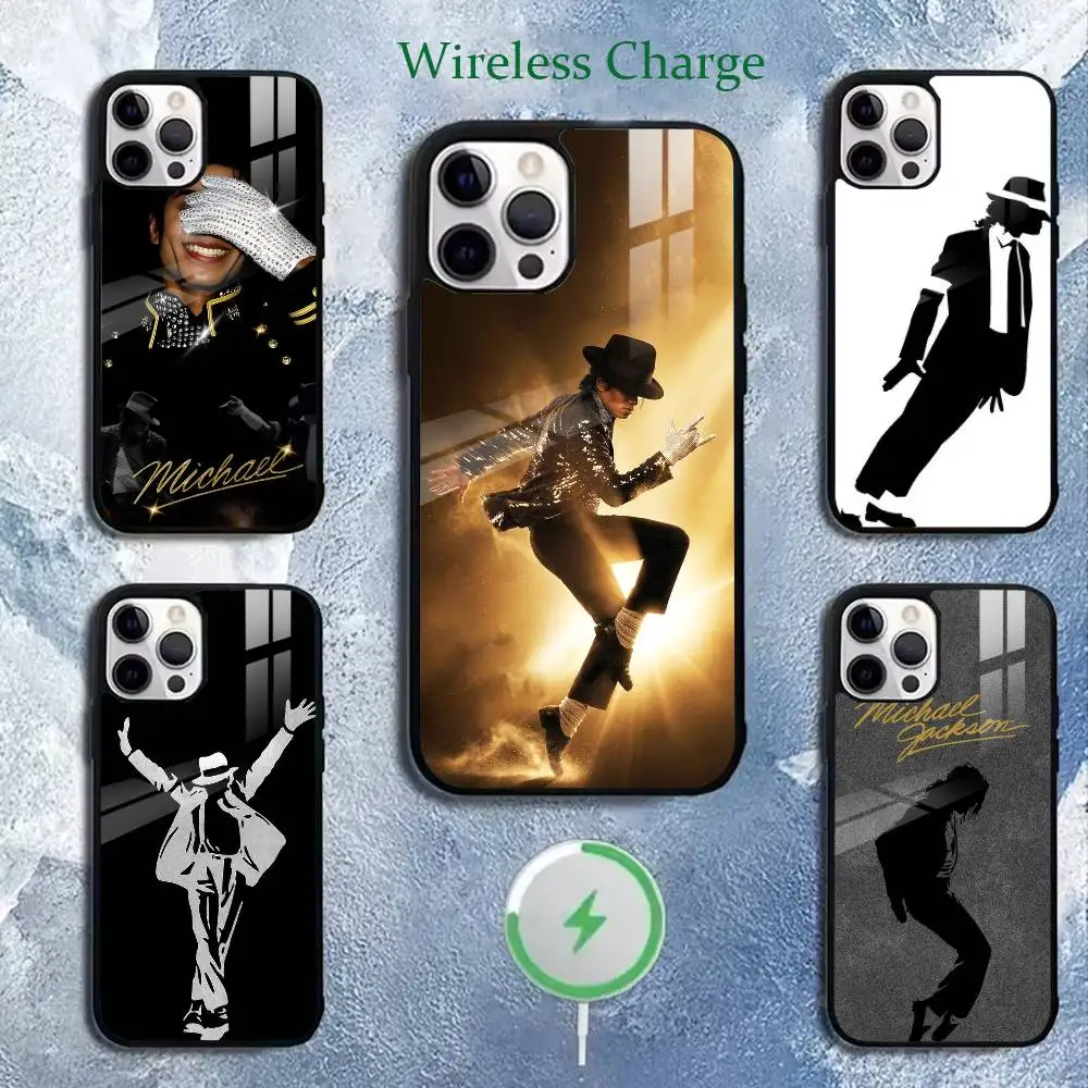 

King of Pop Michael Jackson Phone Case For iPhone17,16,15,14,13,12,11 Plus,Pro,Max Magnetic with Wireless Charging