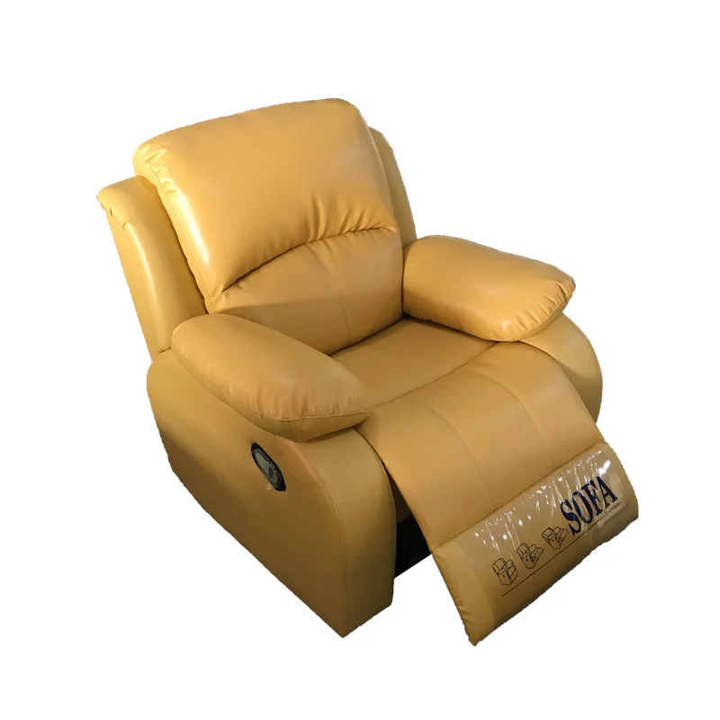

Living Room Modern Leisure Electric Function Single Sofa Reclining Club Leather Foot Sofa