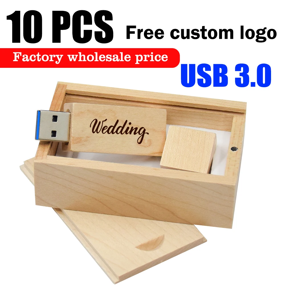 

10 шт./лот, деревянная коробка, флэш-накопители USB 3,0, 128 ГБ, высокоскоростная карта памяти 64 ГБ, 32 ГБ, 16 ГБ, 8 ГБ, 4 ГБ, бесплатный индивидуальный логотип