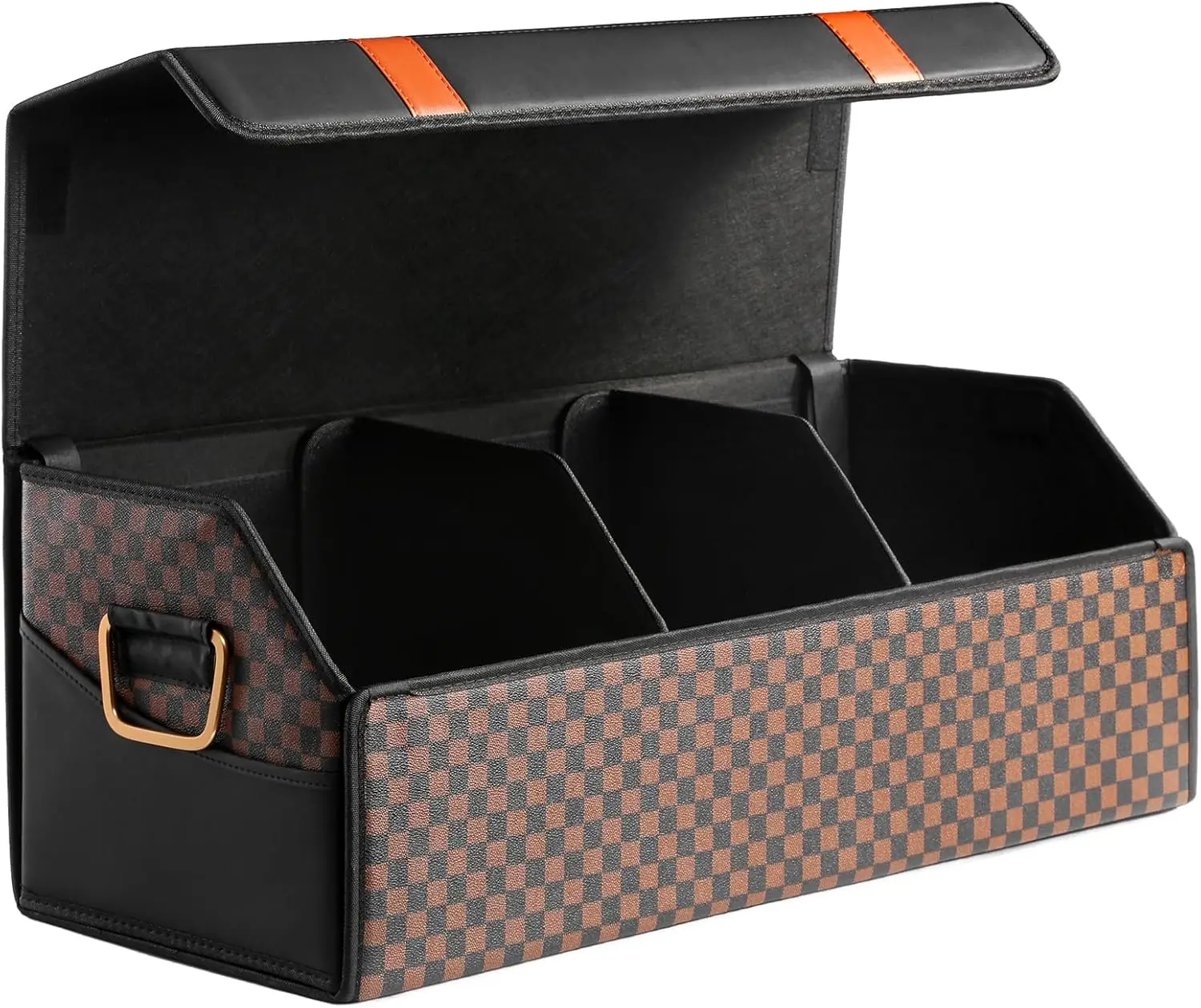 

Extra Large Collapsible Magnetic Lid SUV Trunk Organizer Leather Storage Box Adjustable Car Accessories