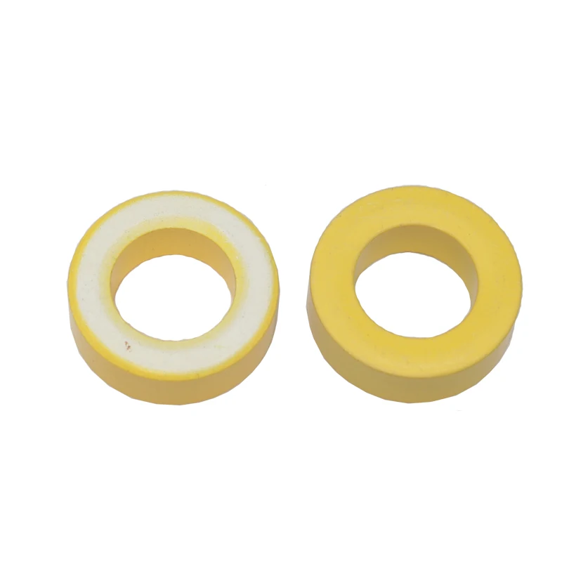 【1PCS】33x19x11MM Ferrite Ring Iron Powder Toroid Cores Yellow White Inductor Ferrite Rings for Power Transformers