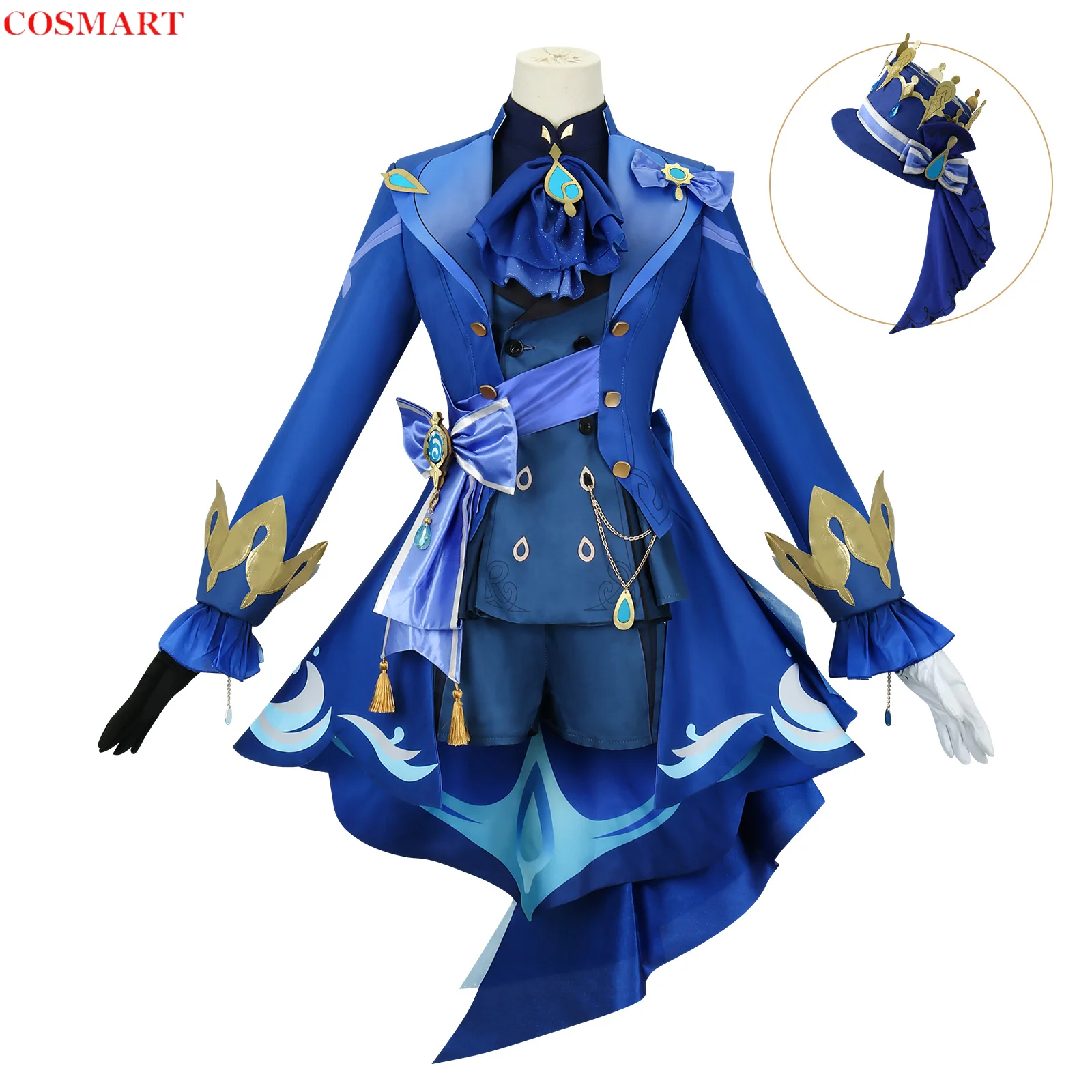 

COSMART Genshin Impact Furina De Fontaine Women Cosplay Costume Cos Game Anime Party Uniform Hallowen Play Role Clothes Clothing