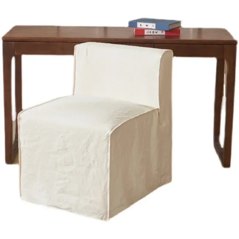 Single sofa chair pulley movable rotating wabi safeng linen bed and breakfast hotel fabric dining chair removable and washable