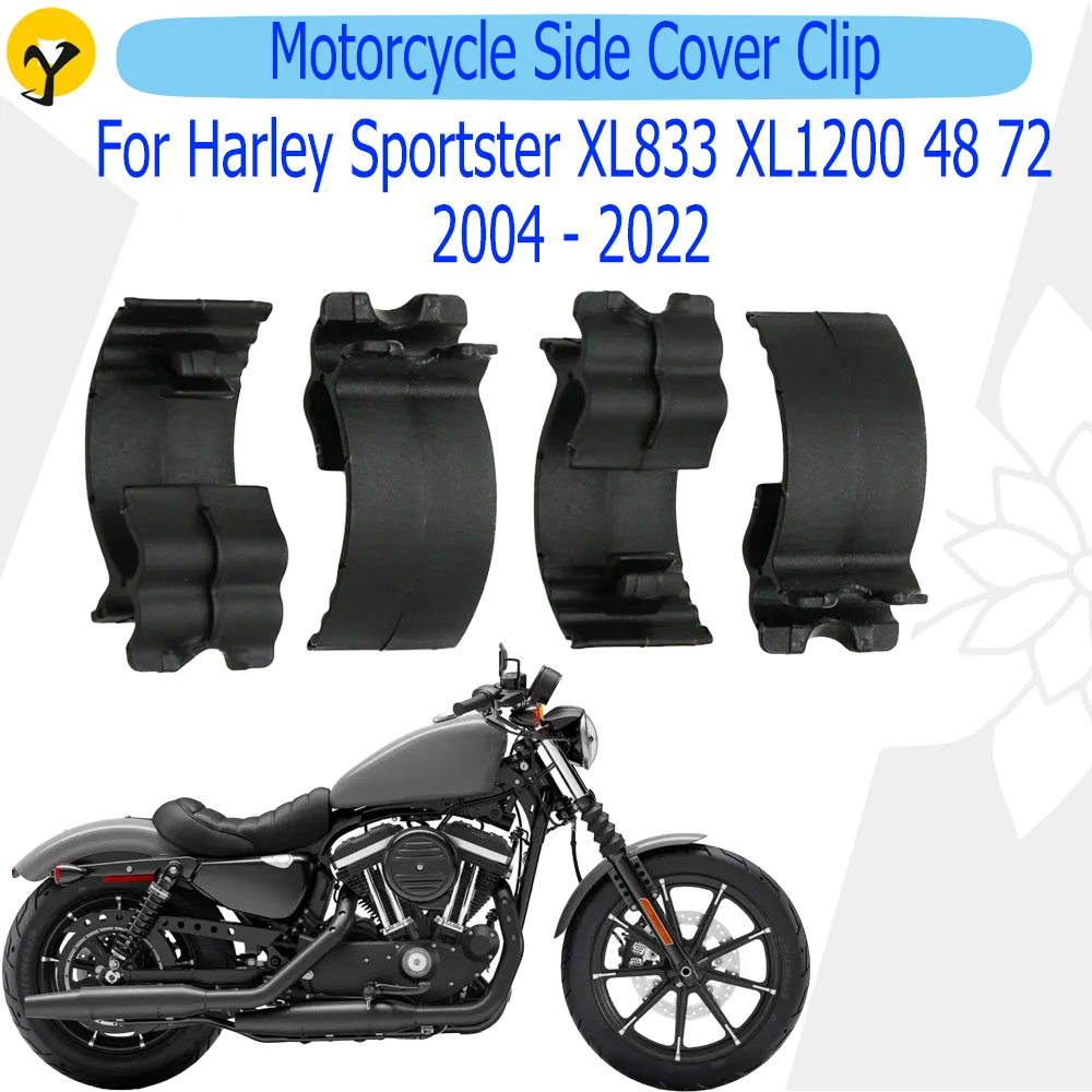 Motorcycle Side Cover Clip For Harley Sportster XL883 XL1200 48 72 2004 -2022 For left battery Cover Mounting Retaining Clip ABS