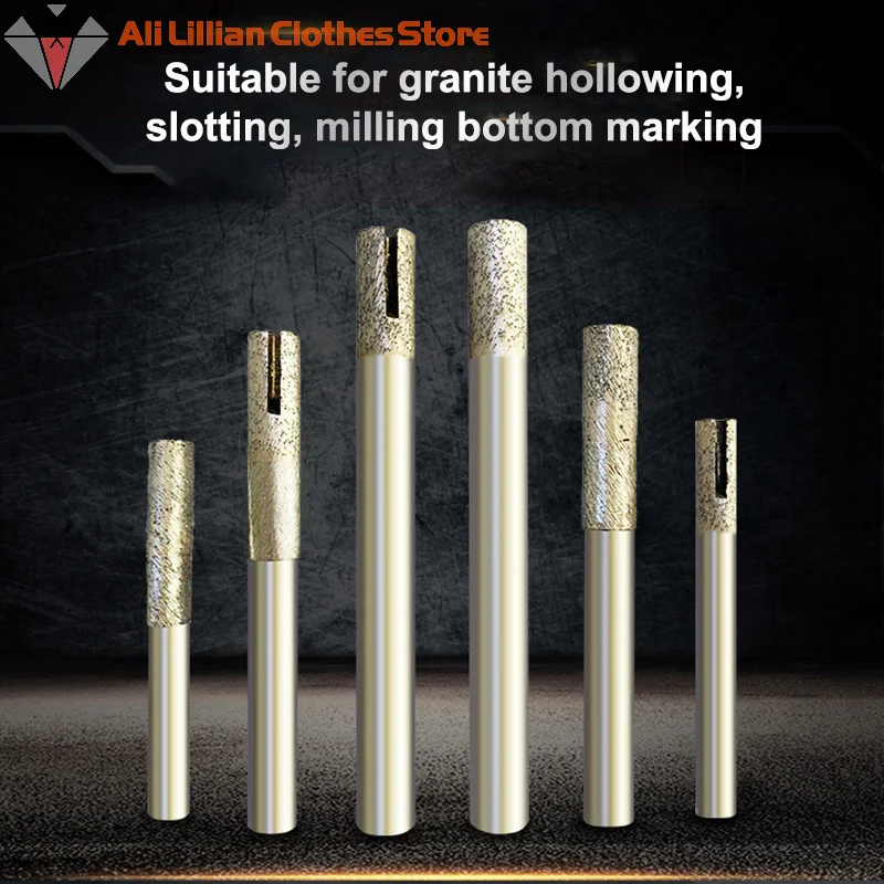 *Hot Sale Sintered Stone Router Bit Nose Flat Engraving Cutter End Mill CNC Carving Tools Knife For Granite Marble