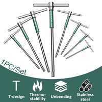 T/L Torx Screwdriver 2/2.5/3/3.5/4/4.5/5/6/8/10mm T-shaped Allen Hex Wrench Chrome Spanner Extended T-Socket Wrench Hand Tools