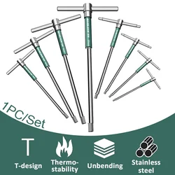 T/L Torx Screwdriver 2/2.5/3/3.5/4/4.5/5/6/8/10mm T-shaped Allen Hex Wrench Chrome Spanner Extended T-Socket Wrench Hand Tools