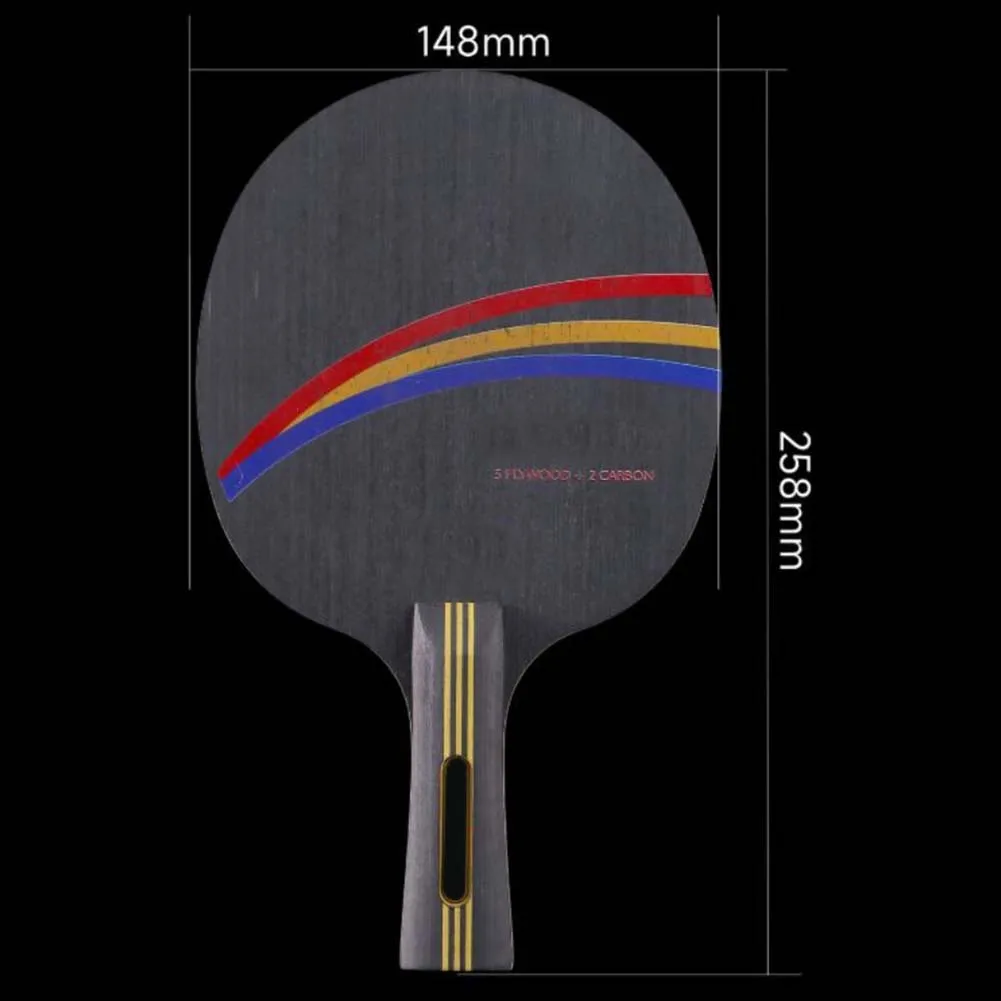 Black Shakehand Long Handle Long Handle Table Tennis Racket Tibhar Ergonomic Grip Shape For Aggressive Topspin Play