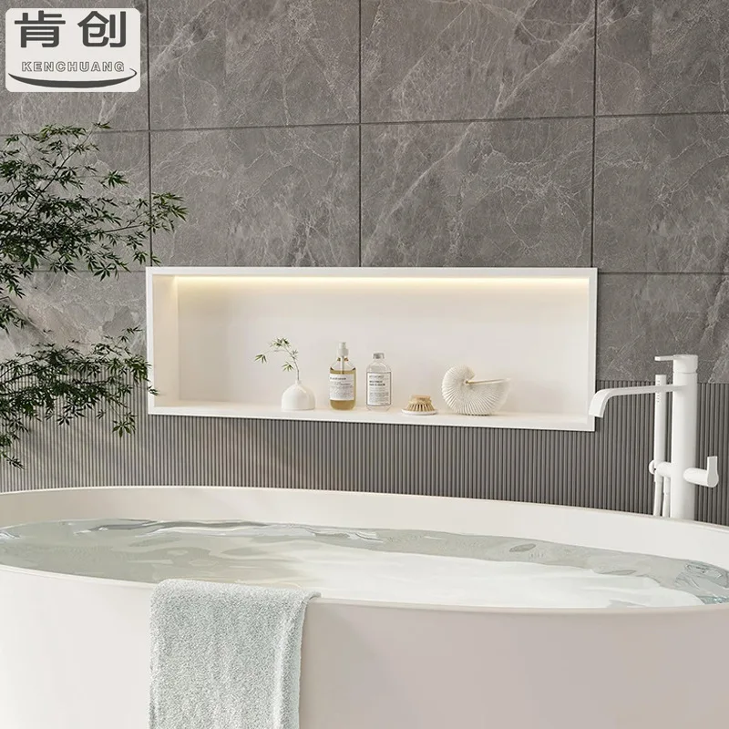 Bathroom niche cabinet embedded toilet rack toilet storage cabinet metal stainless steel cabinet wholesale