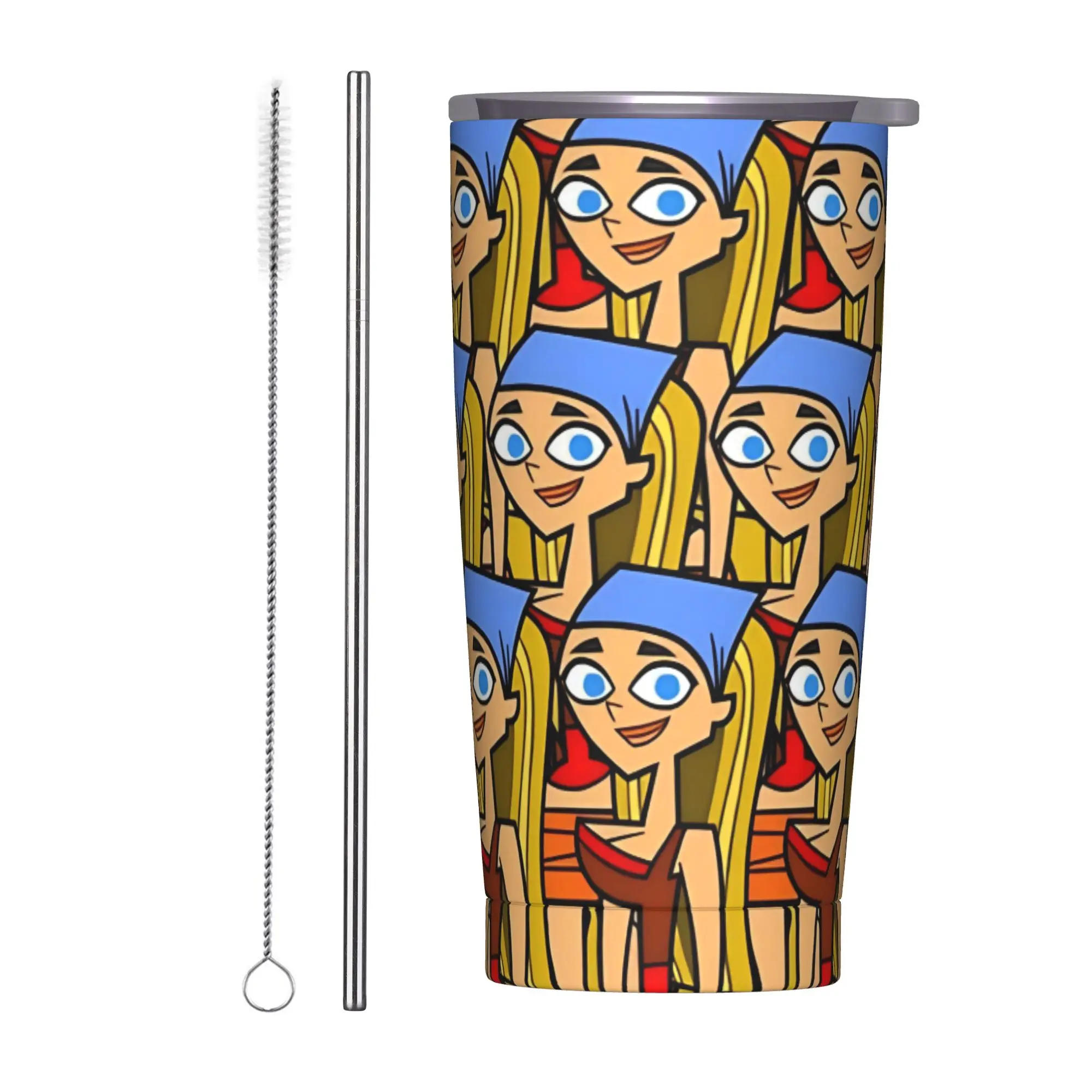 Totals Dramas Lindsay Tumbler Vacuum Insulated  Thermal Cup with Lid Straw Double Wall Mugs Spill Proof, 20oz