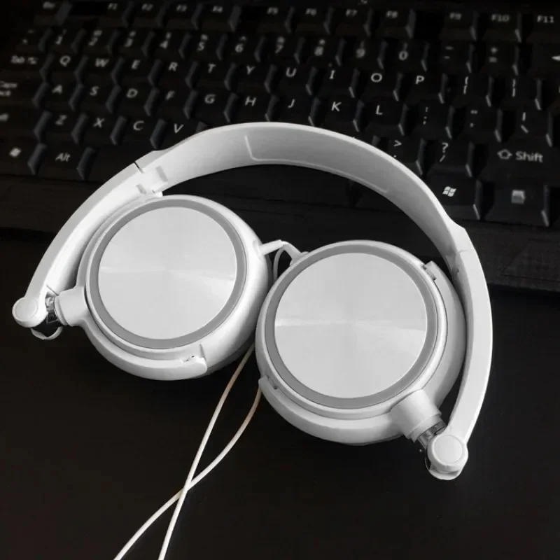 Wired Headphones 3 5mm Bass Stereo Foldable With Microphone Adjustable Headphones Suitable For Pc Mp3 Mobile Headphones