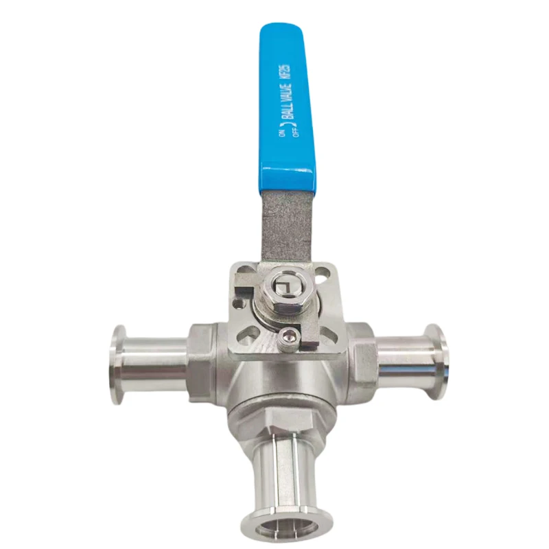 ISO-KF High Vacuum Three-Way Ball Valve L/T Type Flow Three-Way Ball Valve  KF16 KF25 KF40 KF50