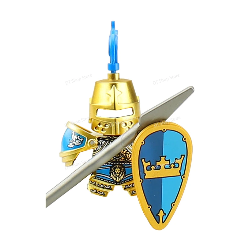 Château ancien médiéval Dragon vert corbeau chevaliers armure assembler scène bloc de construction figurines briques pour enfants bricolage jouets cadeaux